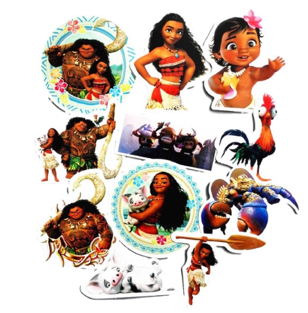 Amazon.com: Moana Characters Themed Decal Stickers Assorted